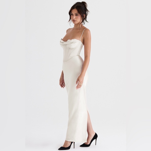 House of CB Charmaine Ivory Corset Maxi Dress - Picture 6 of 12